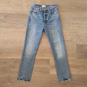 Agolde tapered light blue jeans, size 24